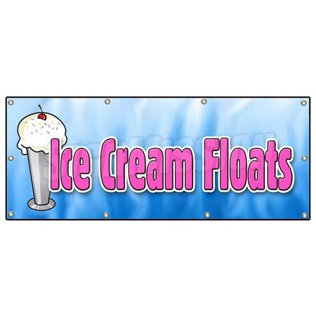 Signmission ICE CREAM FLOATS BANNER SIGN cones sundae soda banana split homemade B-96 Ice Cream Floats